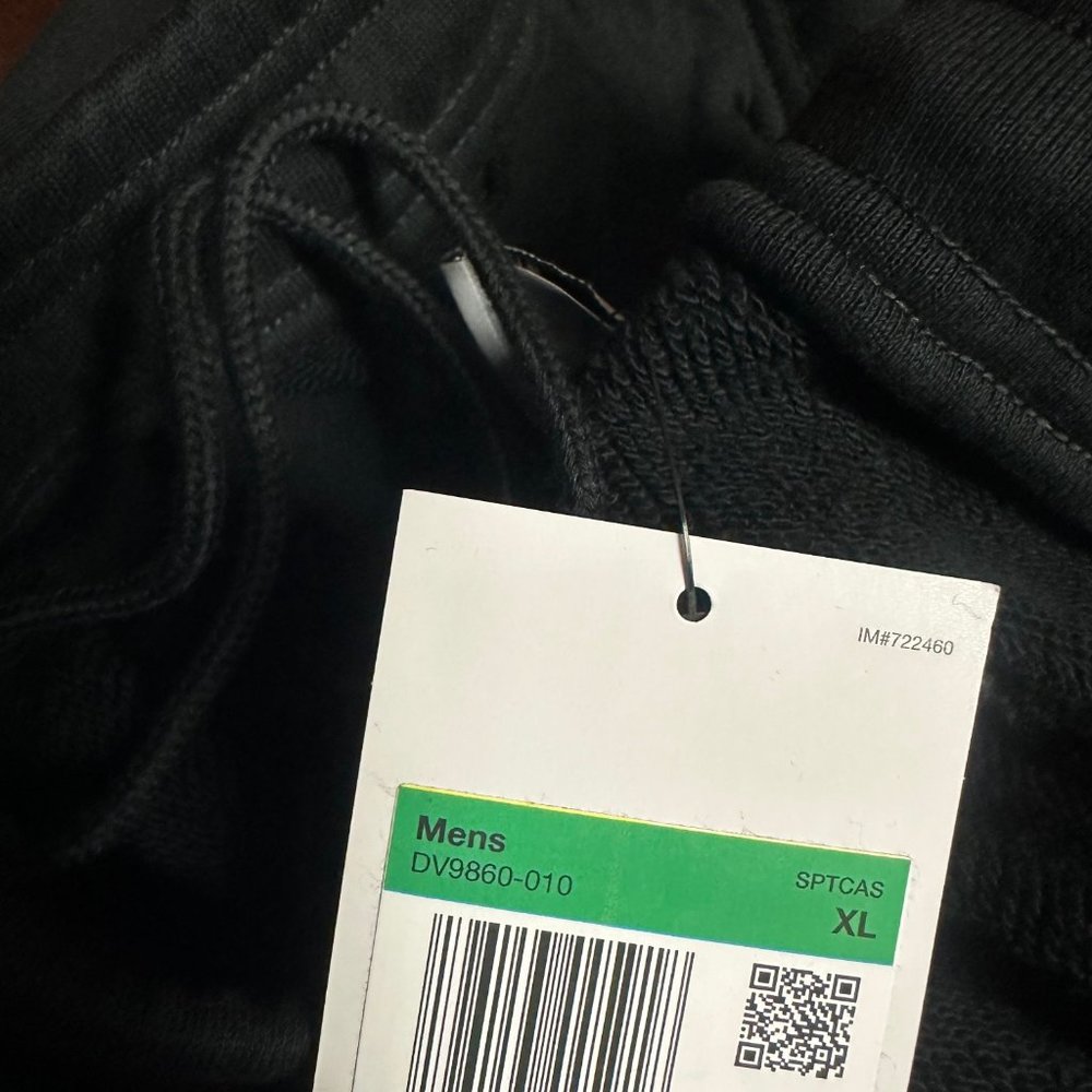 Nike Mens Black Sportswear Air French Terry Standard Fit Drawcord Sweat Shorts - Picture 5 of 6